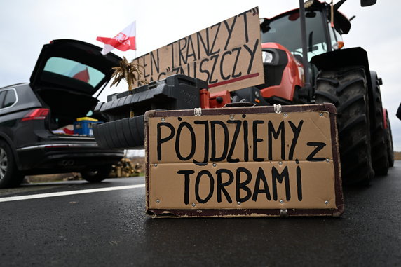 Protest rolników przeciw importowi zboża z Ukrainy