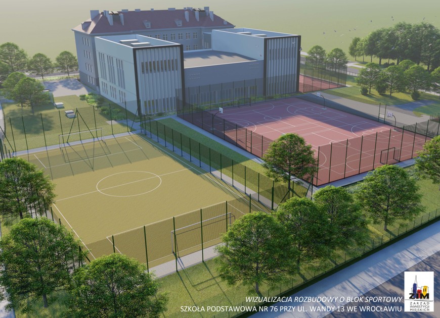 Hala z zagospodarowaniem terenu będzie służyła m.in. klasom sportowym