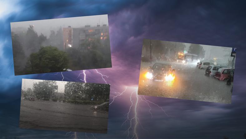Potężna burza przeszła nad Krakowem. Paraliż komunikacji, zalane osiedla. "Nawałnica dekady"