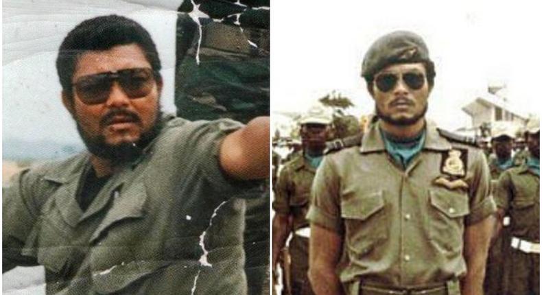 Former President Jerry John Rawlings during military rule