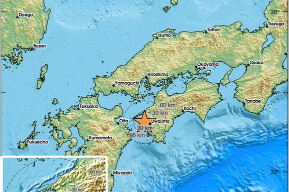 JAK ZEMLJOTRES U JAPANU: Ostrvo Šikoku se treslo jačininom 6,3 po Rihteru