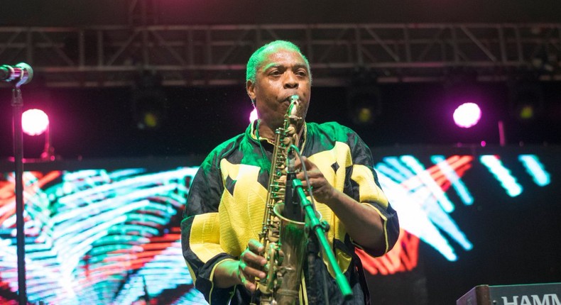 Femi Anikulapo-Kuti perfoming at Koroga Festival.