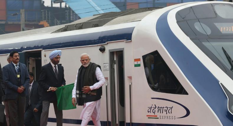 The train collided with cows just a day after it was inaugurated by the Indian prime minister