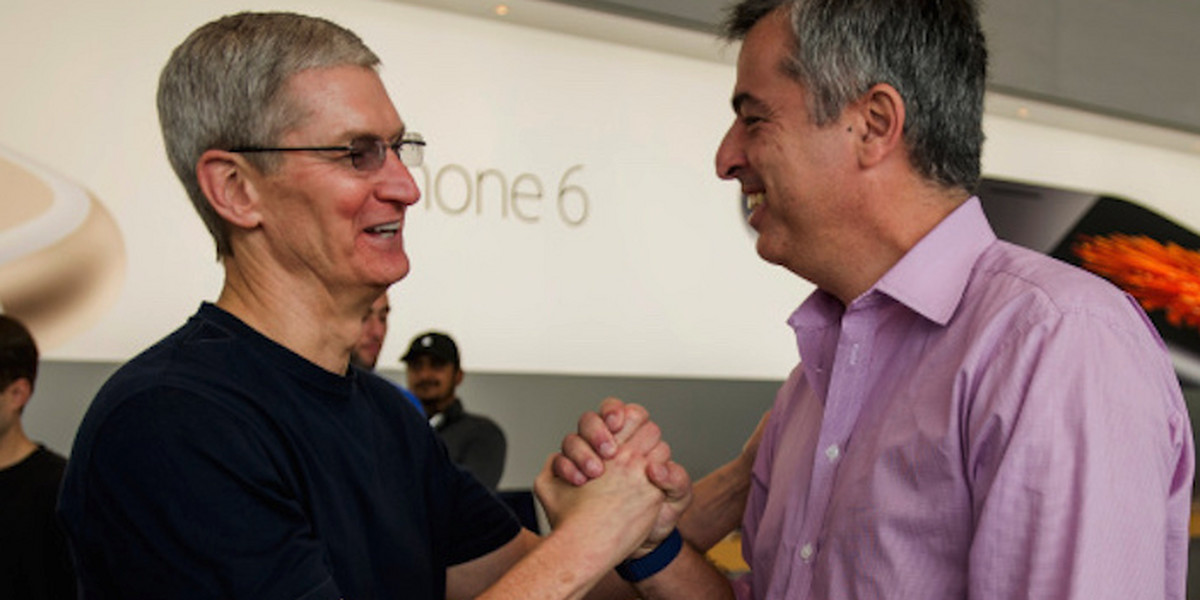 Tim Cook and Eddy Cue.