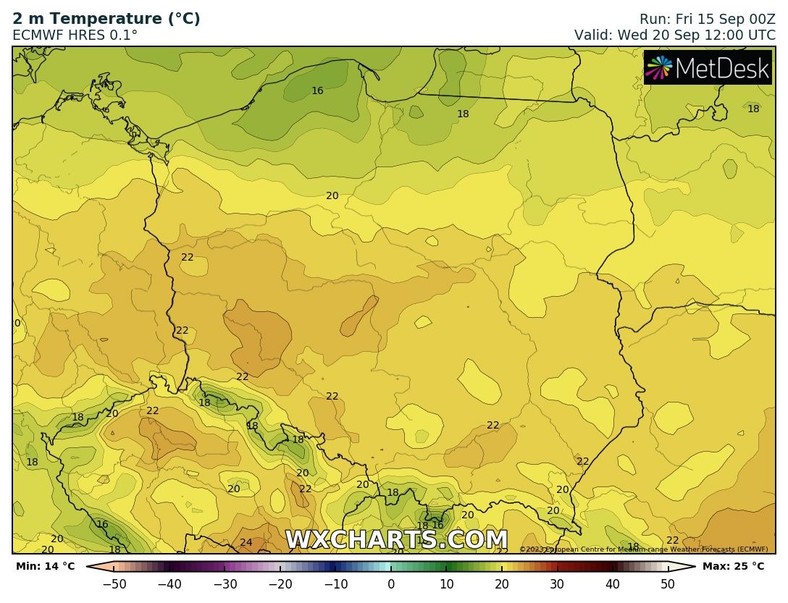 Po przejściu deszczowych frontów zrobi się trochę chłodniej, ale tylko na chwilę.