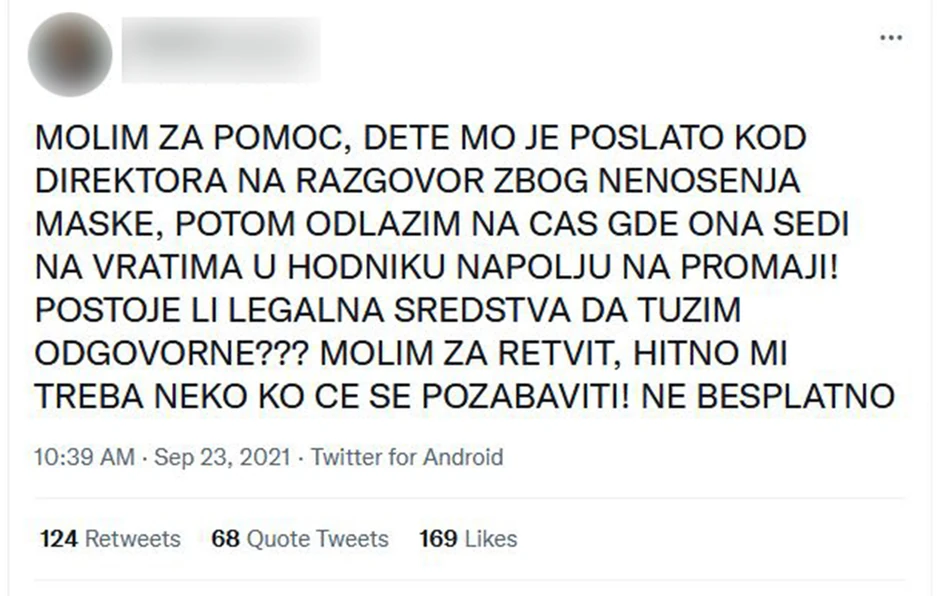 Tata antimasker zabrinut za promaju
