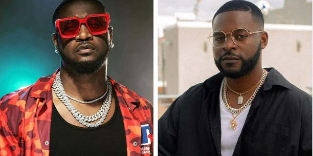 Nigerian music stars Peter Okoye and Falz [Instagram/PeterPsquare] [Instagram/FalzTheBahdGuy]