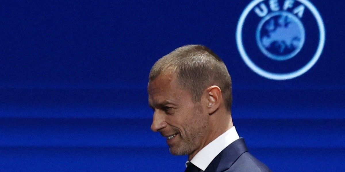 Prezydent UEFA Aleksander Ceferin.