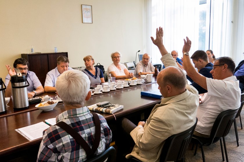 Mieszkańcy osiedla Arki Bożka