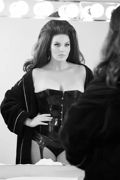 From the backstage of 2015 Pirelli Calendar by Steven Meisel, image by Marc Rega