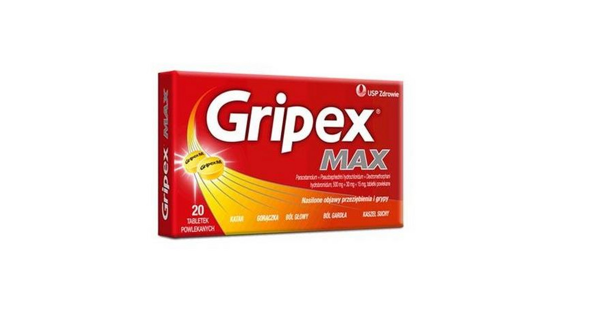 Gripex Max - wskazania, przeciwwskazania, skutki uboczne