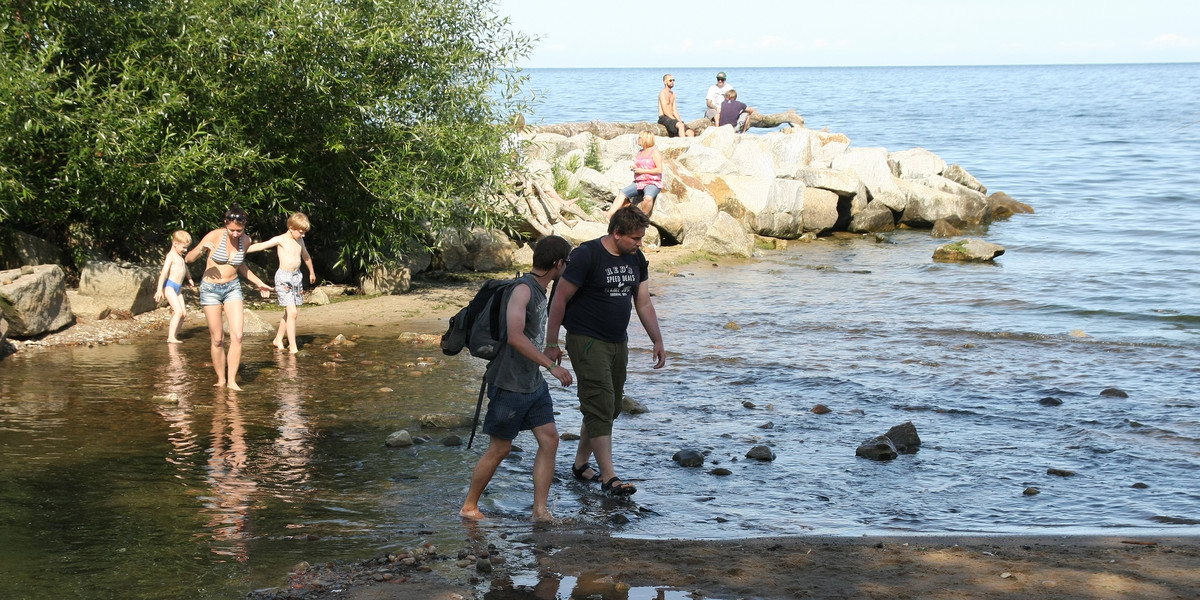 szkło na plaży 