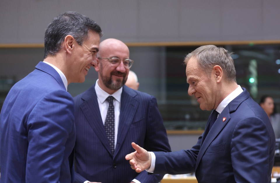 Od lewej: Pedro Sanchez, Charles Michel i Donald Tusk 