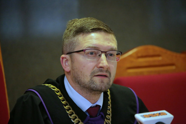 Sędzia Paweł Juszczyszyn podczas posiedzenia Sądu Okregowego dot. ujawnienia list poparcia do KRS w nowym składzie