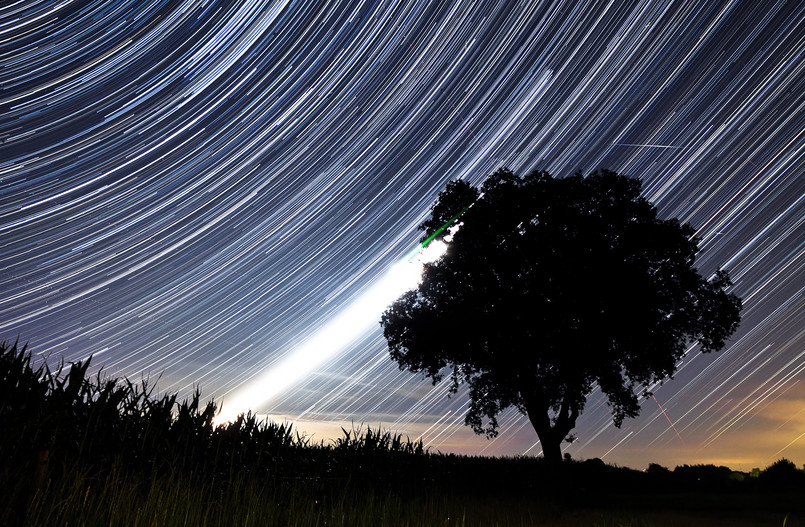 Perseidy Beautiful,Star,Trail,Image,During,The,Night,Of,The,Perseid