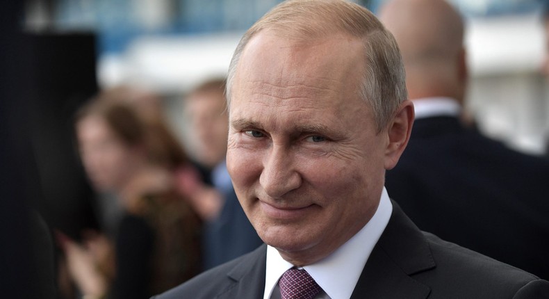 Russian President Vladimir Putin visits Kaliningrad Stadium in Kaliningrad, Russia July 20, 2018.