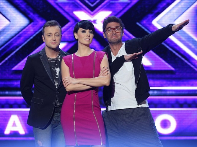 Jurorzy drugiej edycji 'X-Factora': Czesław Mozil, Tatiana Okupnik i Kuba Wojewódzki