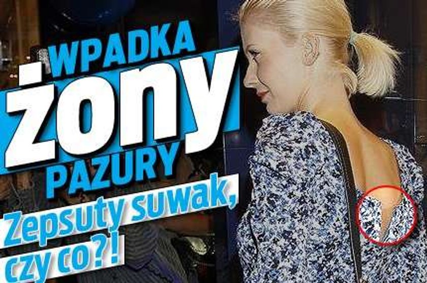 Wpadka żony Pazury. Zepsuty suwak, czy co?!