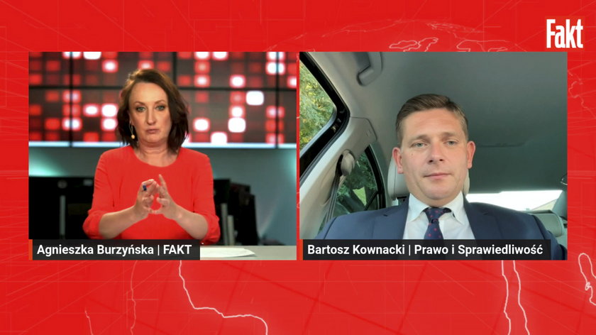 Bartosz Kownacki, poseł PiS w Fakt Live