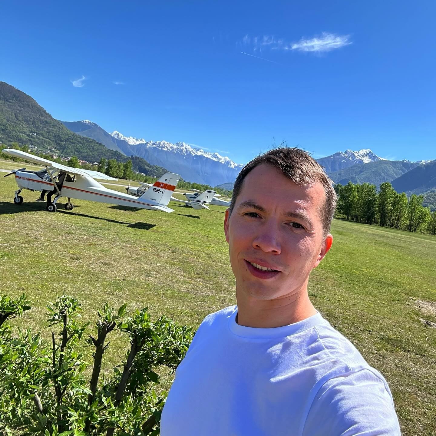 Ruský influencer a letecký bloger Pavel Koškin.