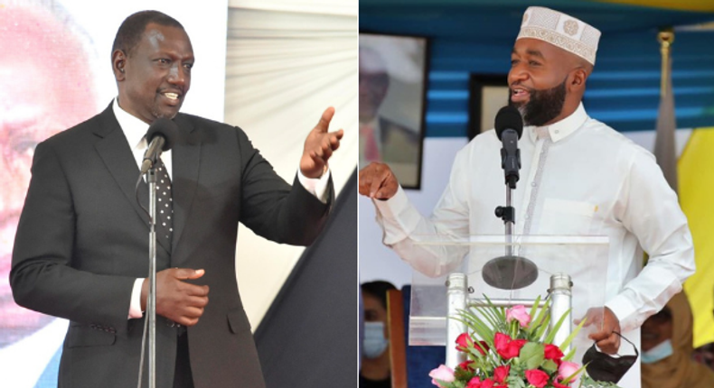 Deputy President William Ruto and Mombasa Governor Hassan Joho