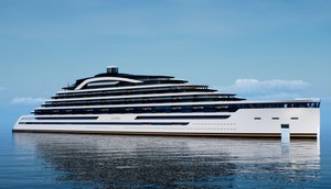 Ulyssia Residences says its residential superyacht will launch in 2028 with 132 cabins starting at about $10.95 million each.Ulyssia Residences