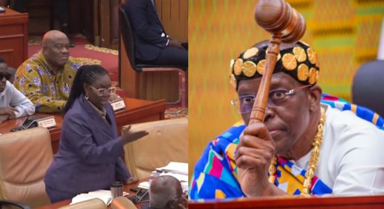 Sit down; you're in parliament, not your ministry  – Bagbin orders Ursula