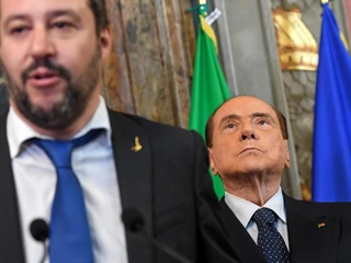 Matteo Salvini, lider Ligi, i stojący na czele Forza Italia były premier Silvio Berlusconi
