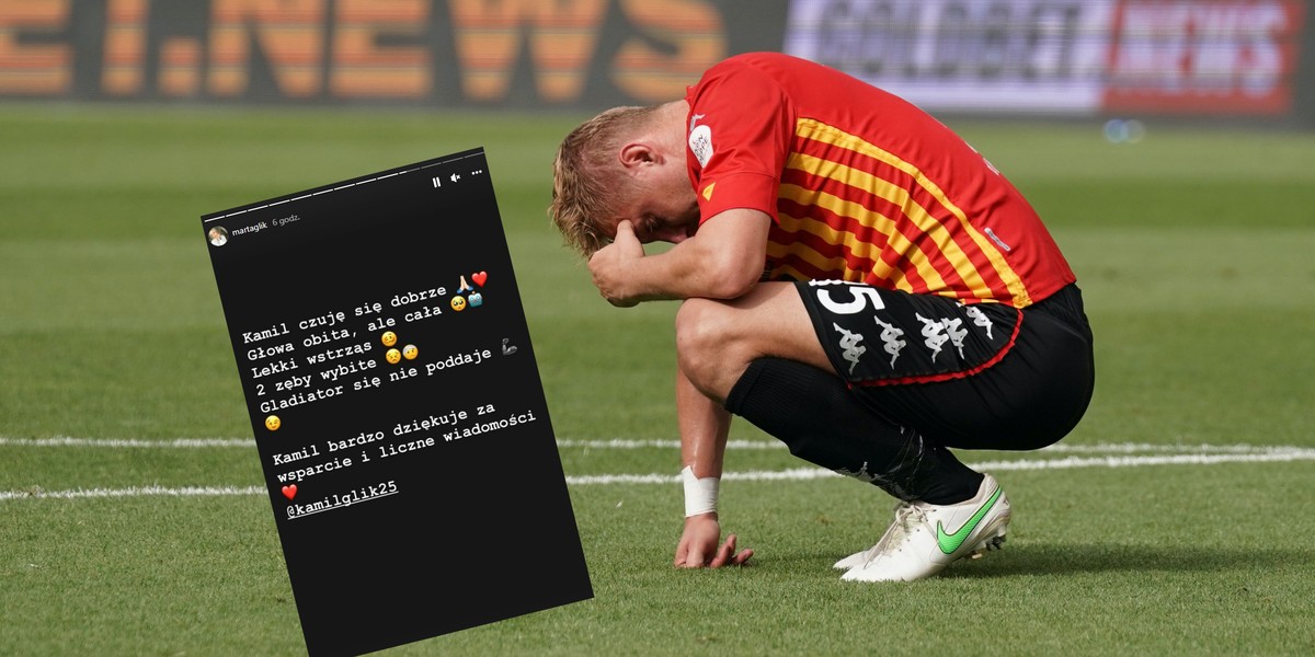 Żona Kamila Glika przekazała nowe informacje ws. zdrowia piłkarza po koszmarnym faulu. 