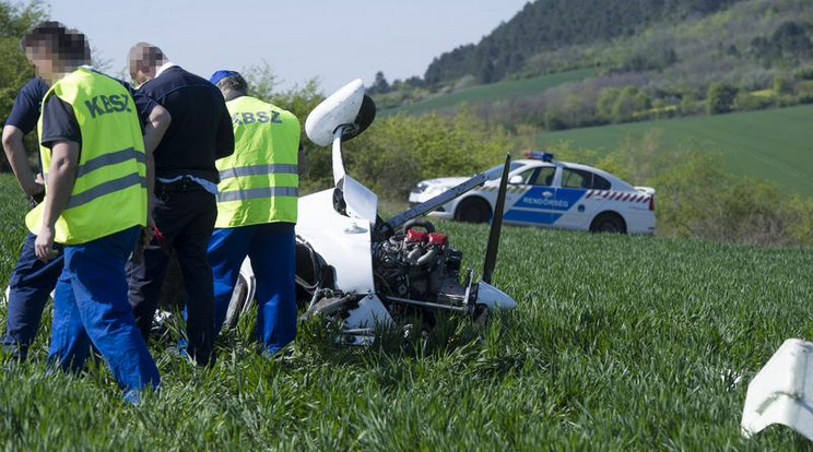 A girokopter Máriahalom térségében zuhant le, nem sokkal azután, hogy felszállt /Fotó: Blikk