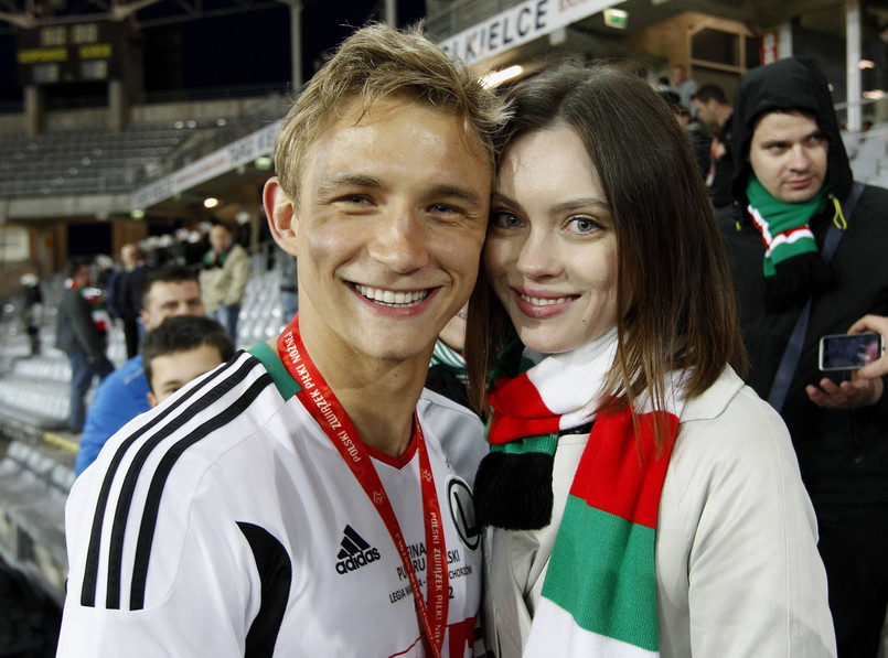 Piłkarz świętował zdobycie Pucharu Polski ze swoją dziewczyną