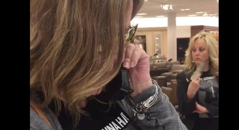 A screenshot from a viral video shows Trump supporters canceling their Nordstrom memberships following news that the company would drop Ivanka's brand.