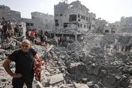 Domy w Gazie zniszczone w czasie izraelskiego ataku