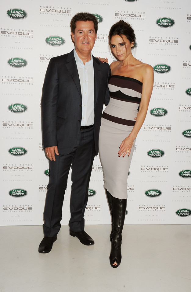 Simon Fuller i Victoria Beckham na imprezie Land Rover
