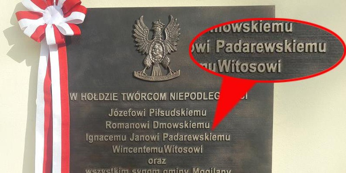 Ale wpadka! Rażący błąd na pamiątkowej tablicy