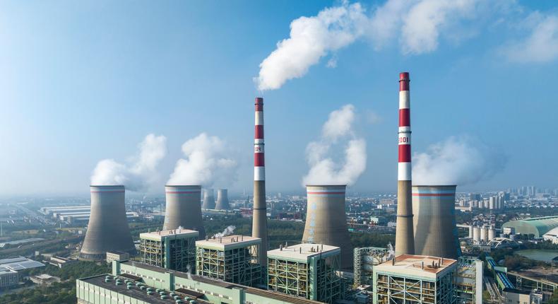 A coal-fired power plant in China's Zhejiang province.Getty Images