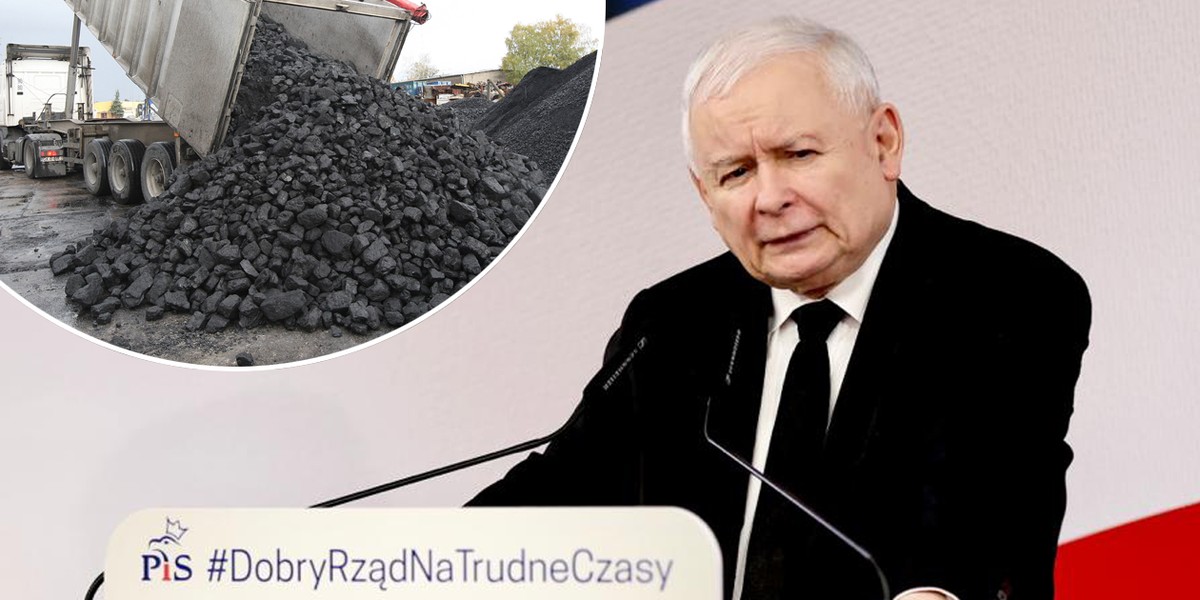 Jarosław Kaczyński obiecuje dużo tańszy węgiel. Tyle ma kosztować tona. 