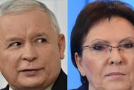 Jarosław Kaczyński i Ewa Kopacz
