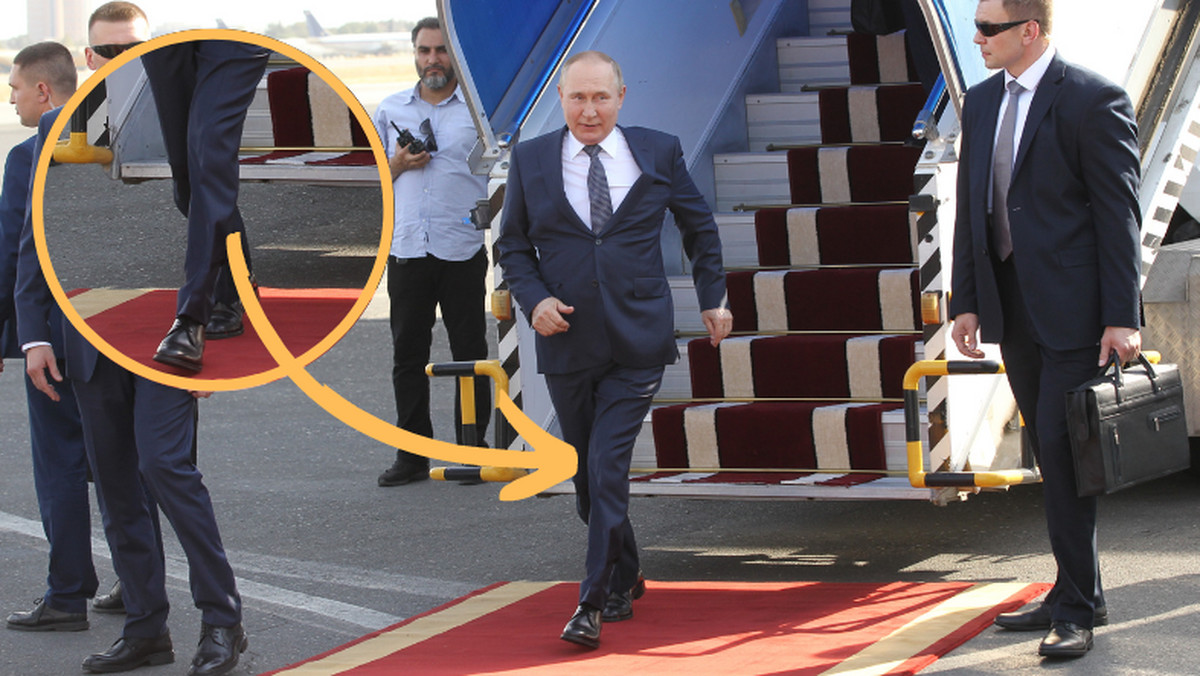 Władimir Putin utykał zaraz po wyjściu z samolotu na lotnisku w Teheranie