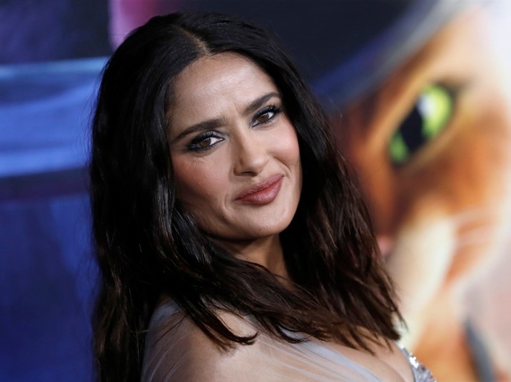 Salma Hayek na premierze filmu "Kot w butach: Ostatnie życzenie"