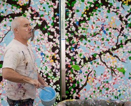 Damien Hirst in studio