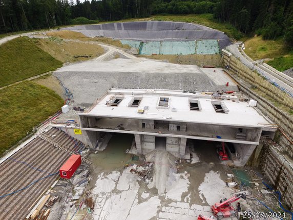 Budowa Tunelu ekspresowej zakopianki lipiec-sierpień 2021 r. 