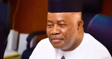 Minister of Niger Delta Affairs, Senator Godswill Akpabio. [Twitter/@CHYCHYCHUKWU]