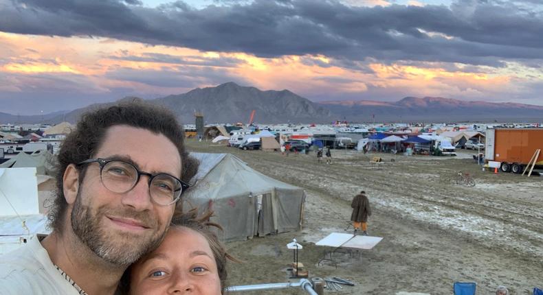 Violet Metcalfe Trott and a friend at Burning Man 2023.Violet Metcalfe Trott