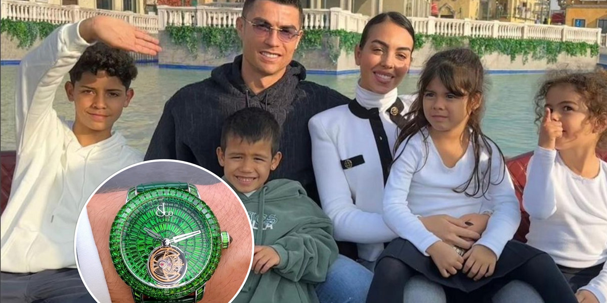 Cristiano Ronaldo i prawie cała jego "banda". Czy dzięki kosztownemu prezentowi, jaki dostał piłkarz, jego rodzina jeszcze się powiększy? 