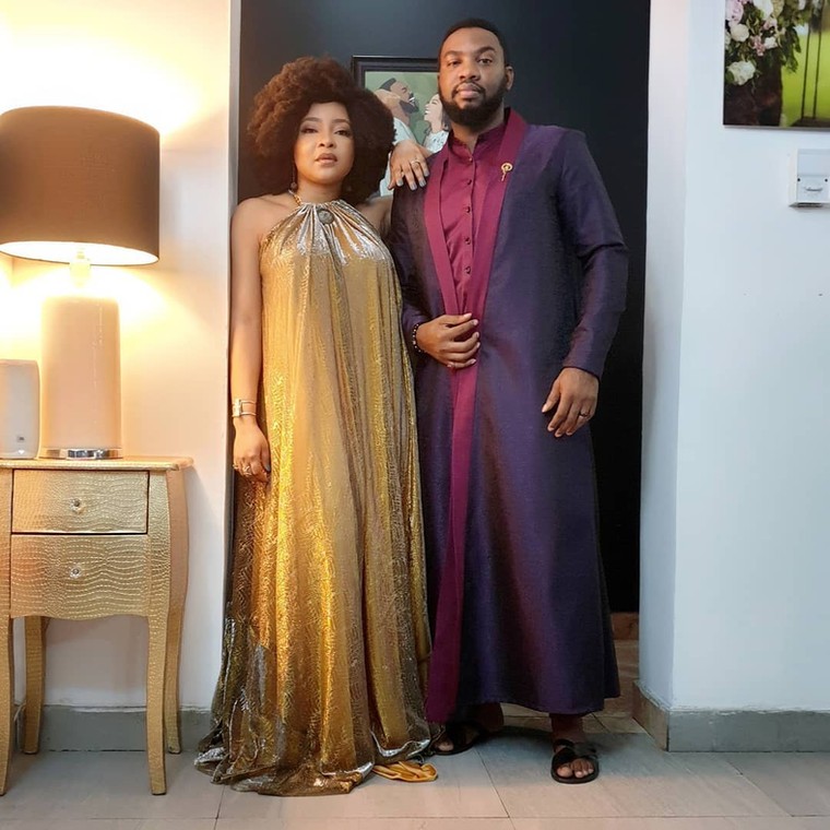 Ihuoma Ejiofor and her hubby, Ibrahim Suleiman came to party with the Osakioduwas [Instagram/IhuomaEjiofor] 