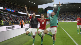 Felejthetetlen pillanatok: fotókon az angolok elleni focicsoda és az ünneplés