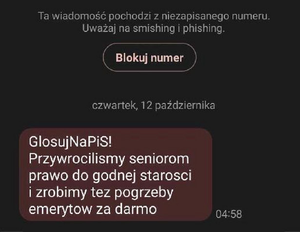 SMS "GlosujnaPiS"