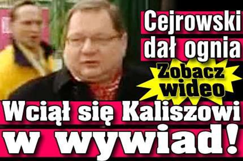 Cejrowski dał ognia. Wciął się Kaliszowi w wywiad!