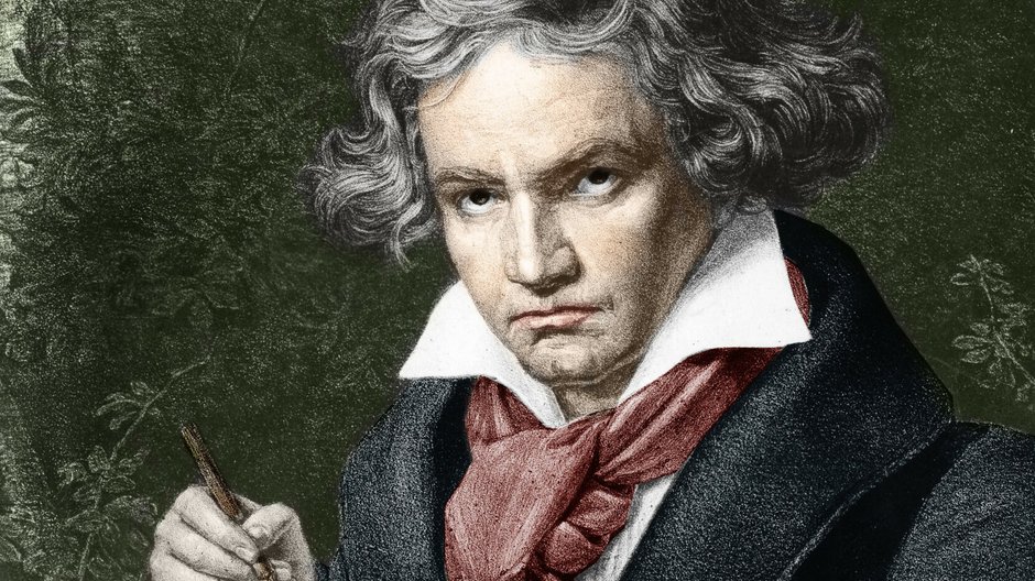 Ludwig van Beethoven na obrazie Josepha Karla Stielera z 1820 roku